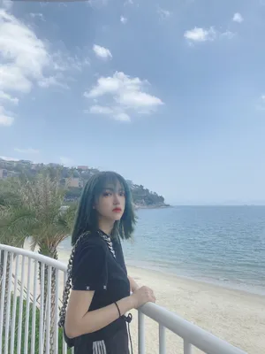 程潇海边清爽旅拍图片_7