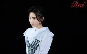 陈小纭性感红裙写真图片_2