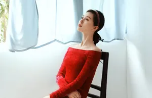 刘诗诗格纹外套时尚写真图片_2