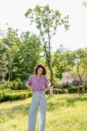 李沁香芋紫清新写真图片_6