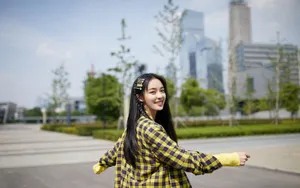 李莎旻子格子衬衫写真图片_5