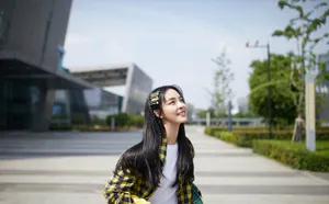 李莎旻子格子衬衫写真图片_7