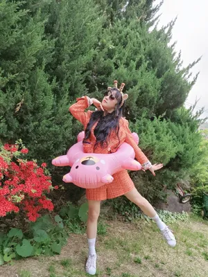 宋雨琦可爱甜美私服街拍图片_7