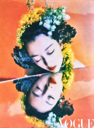 周冬雨复古油彩妆封面写真图片_1