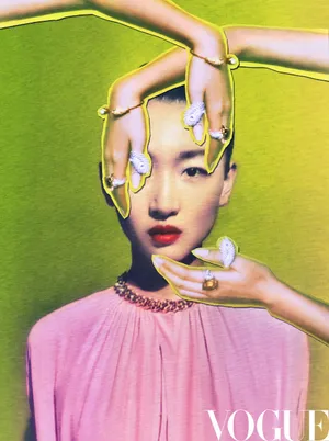 周冬雨复古油彩妆封面写真图片_3