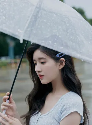 赵露思清新雨中写真图片_7
