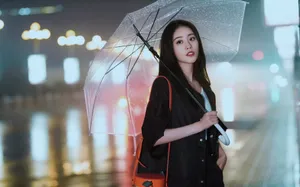 祝绪丹雨中唯美写真图片_3