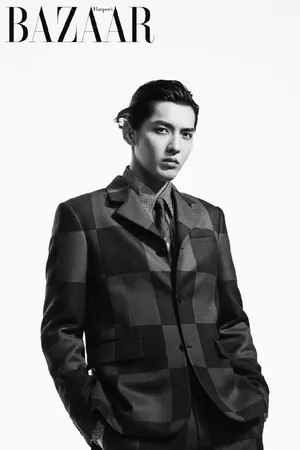 吴亦凡黑白湿发造型写真图片_4