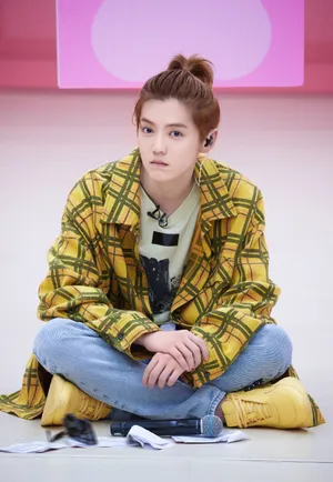 鹿晗格子衬衣帅气综艺图片_4