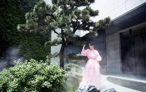 秦海璐粉色纱裙仙气性感图片
