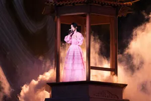 秦海璐性感粉裙舞台照图片_4