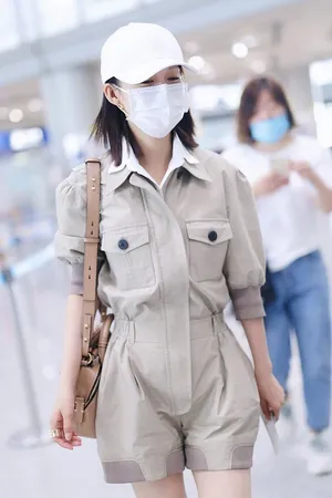 李沁工装风连体衣机场图片_7