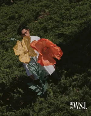 李现文艺鲜花大片写真图片_4
