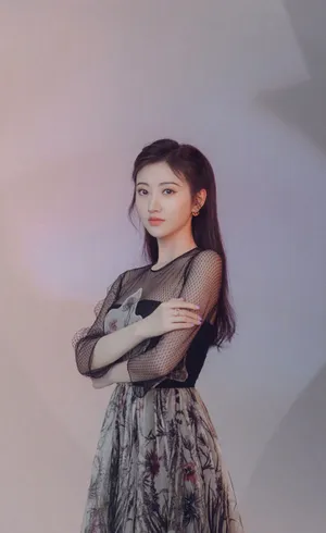 景甜黑色纱裙优雅写真图片_2