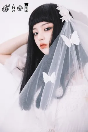 火箭少女101白纱暗黑风写真图片_2