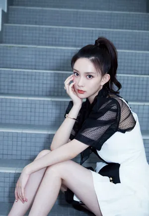 孟子义拼接连衣裙性感写真图片_8