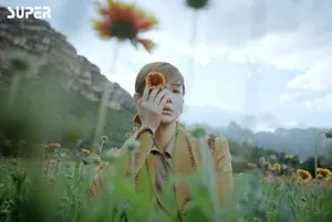 戚薇紫色短发魅力写真图片_14