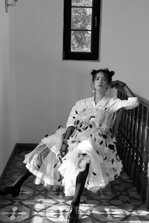 陈昊宇复古甜美黑白写真图片_8