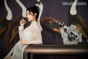 代斯性感抹胸裙写真图片_4