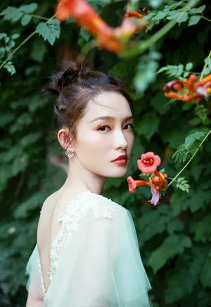 李沁绿纱裙温婉写真图片_4