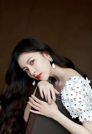 宋妍霏波点裙优雅活动照图片_9