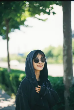 沈月小清新海边街拍照图片