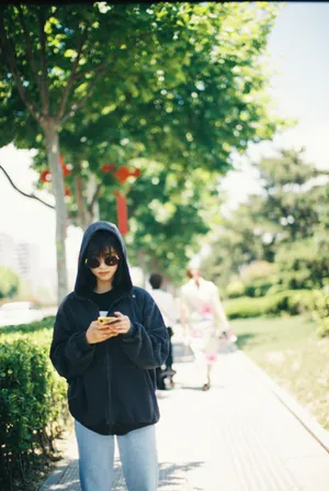 沈月小清新海边街拍照图片