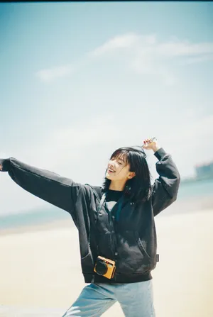 沈月小清新海边街拍照图片_9