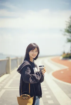 沈月小清新海边街拍照图片_13