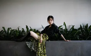 田沅豹纹裙酷感写真图片_4