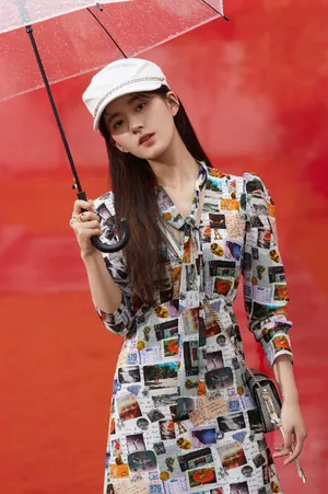 赵露思印花裙时尚街拍图片_4