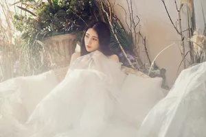 黎一萱白婚纱性感写真图片_2