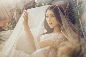 黎一萱白婚纱性感写真图片_7