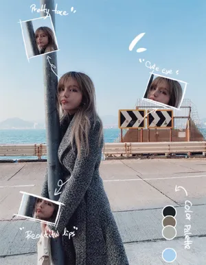 周扬青灰色大衣性感街拍图片_5