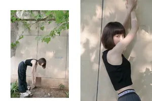 孙佳雨黑色背心性感写真