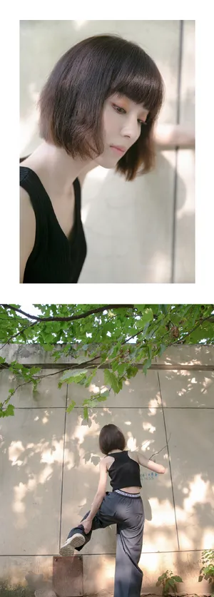 孙佳雨黑色背心性感写真_7