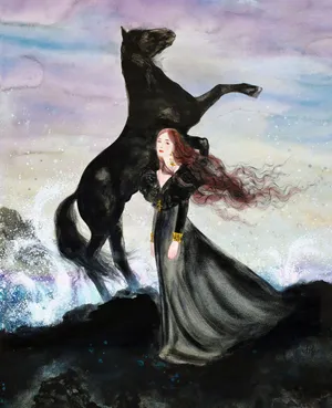 杨幂梦幻手绘杂志封面图片_2