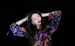 弦子彩虹裙性感唯美写真图片_10