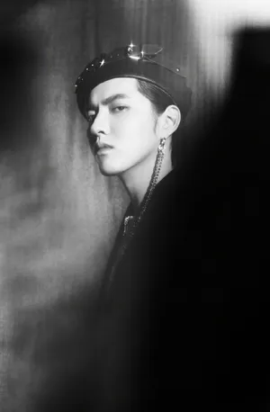 吴亦凡酷帅黑白写真图片_8