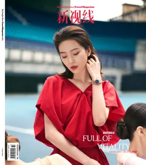 刘诗诗红裙优雅封面写真图片