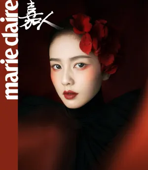 白鹿海棠中国妆写真图片