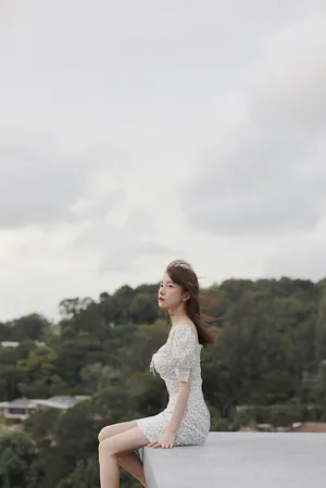 张檬碎花裙性感写真图片