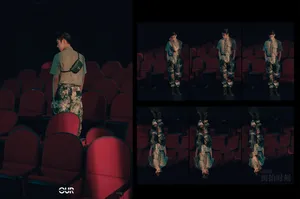 王子异复古工装影院写真图片