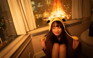 索朗美淇居家甜美自拍照图片_4