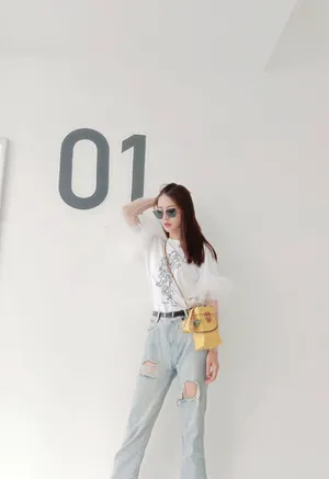 马瑞清爽甜酷街拍图片_5