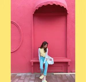 李兰迪灵动少女街拍图片_4