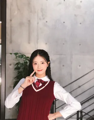 胡馨尹学院风校服写真_2
