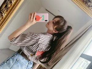 黄一琳高马尾私服自拍照图片_2