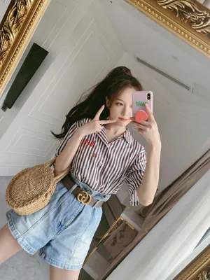 黄一琳高马尾私服自拍照图片_6
