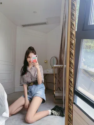 黄一琳高马尾私服自拍照图片_7